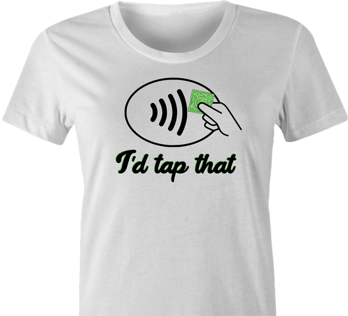 tap pay women's t-shirt white 