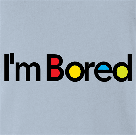 Funny I'm bored billboard mashup light blue t-shirt