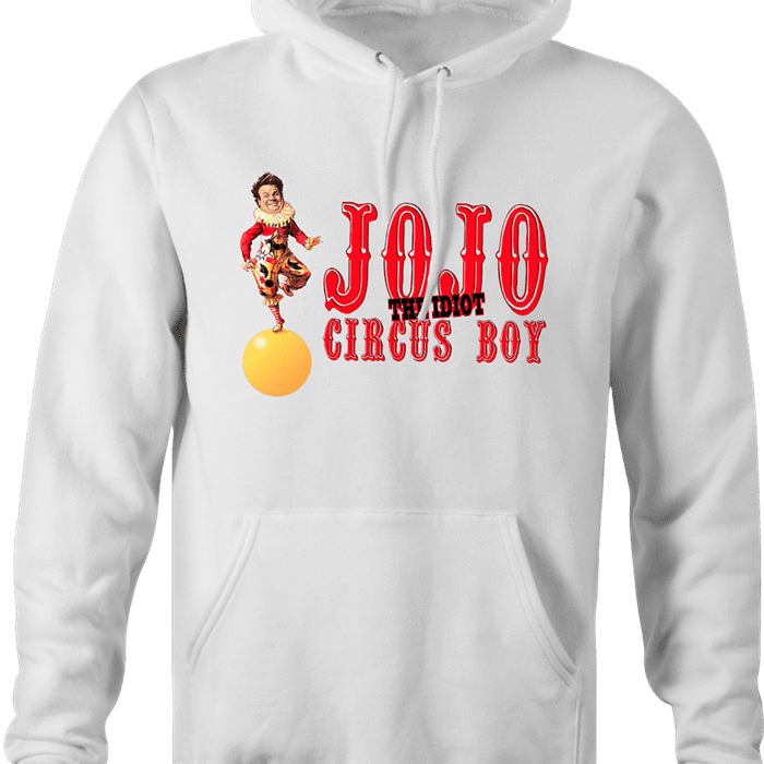 funny Chris Farley JoJo the idiot circus boy SNL parody t-shirt white men's hoodie
