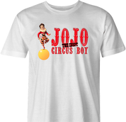 funny Chris Farley JoJo the idiot circus boy SNL parody t-shirt white men's 