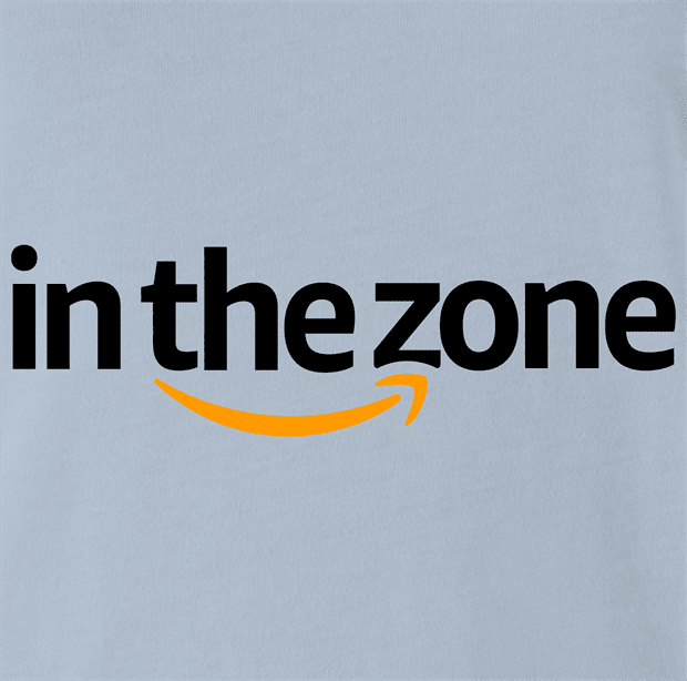 Funny in The Zone Amazon Mashup Parody Light Blue T-Shirt