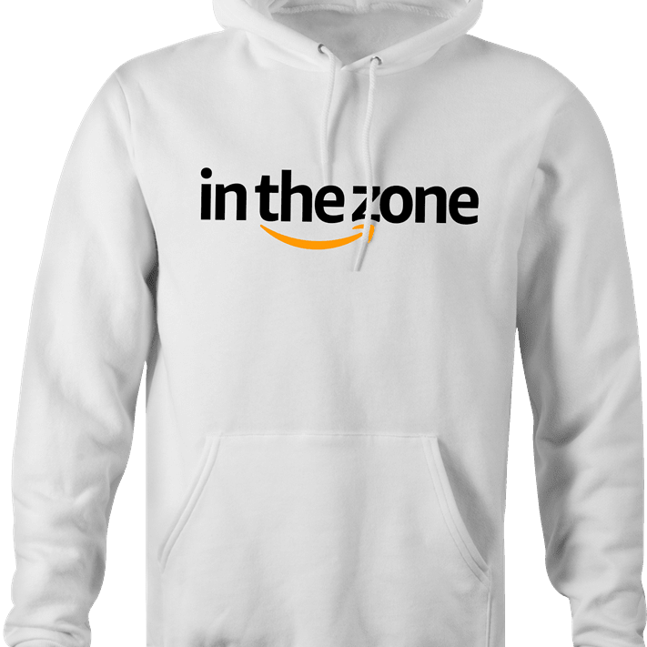 Funny in The Zone Amazon Mashup Parody White Hoodie