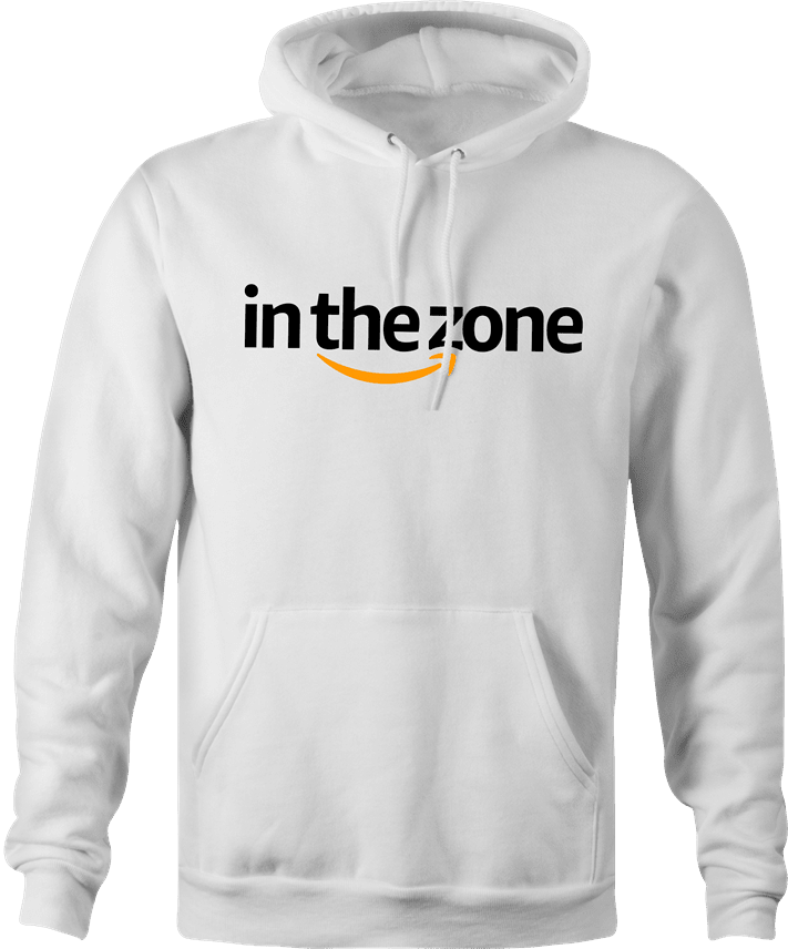 Funny in The Zone Amazon Mashup Parody White Hoodie