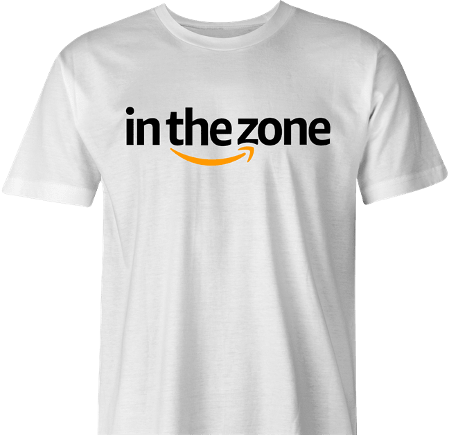 Funny in The Zone Amazon Mashup Parody White Men's T-Shirt