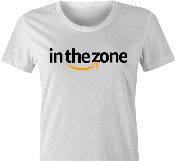 Funny in The Zone Amazon Mashup Parody White Women's T-Shirt