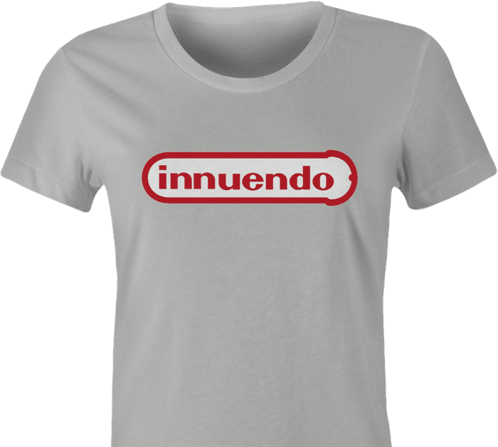 funny sexual innuendo nintendo parody women's ash t-shirt 