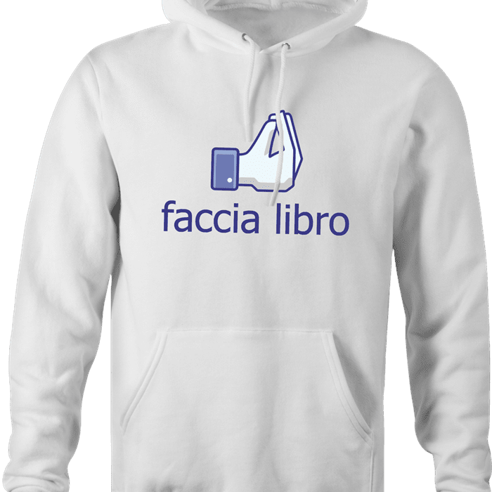 funny italian facebook hoodie white 