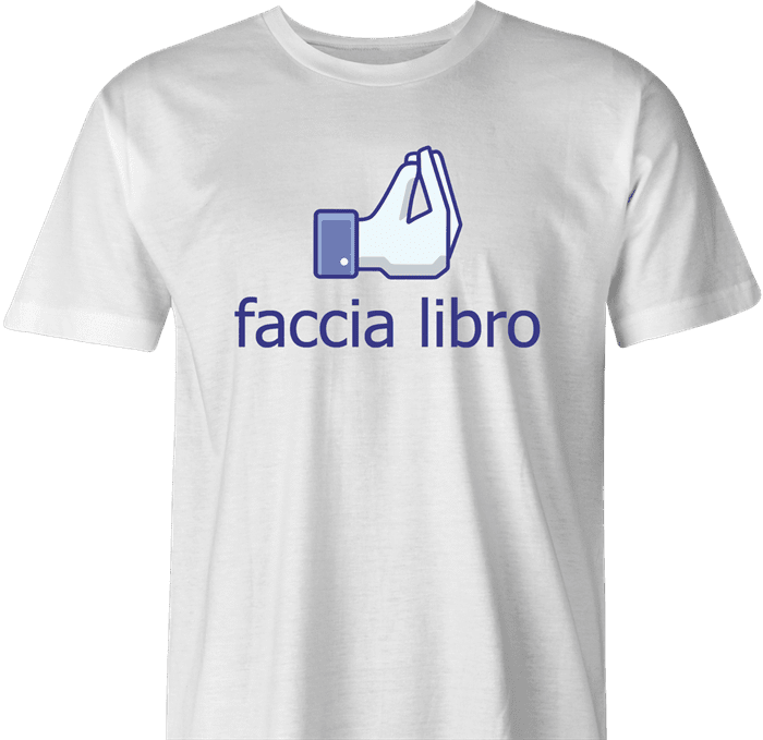 funny italian facebook men's t-shirt white 