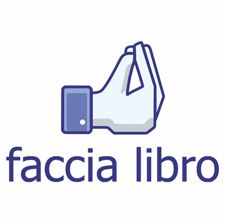 funny italian facebook t-shirt white 