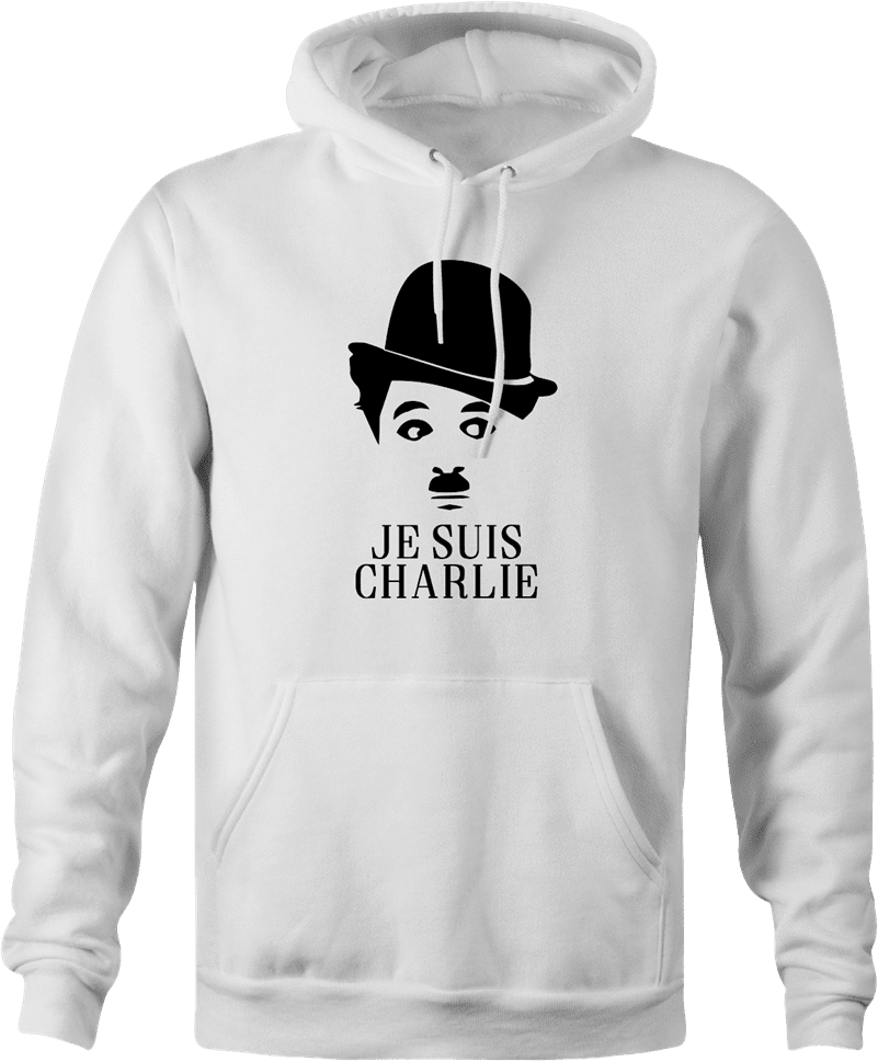 je suis charlie chaplin white hoodie