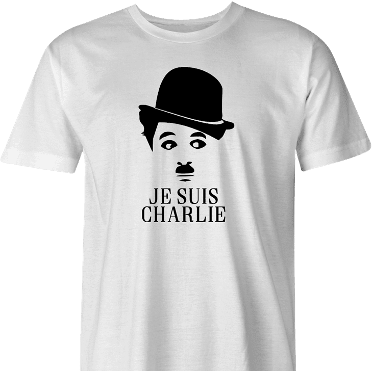 je suis charlie chaplin white men's t-shirt