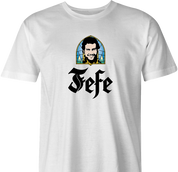 funny Pablo Escobar Jefe De Jefes Beer Parody white men's t-shirt