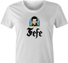 funny Pablo Escobar Jefe De Jefes Beer Parody white women's t-shirt