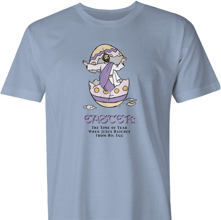 Funny Easter Jesus Hatches from egg men's t-shirt