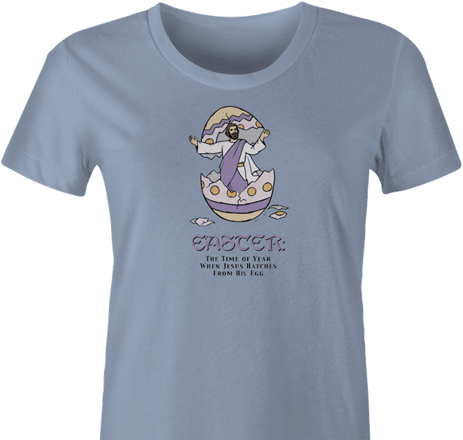Funny Easter Jesus Hatches from egg women's t-shirt