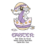 Funny Easter Jesus Hatches from egg white tee