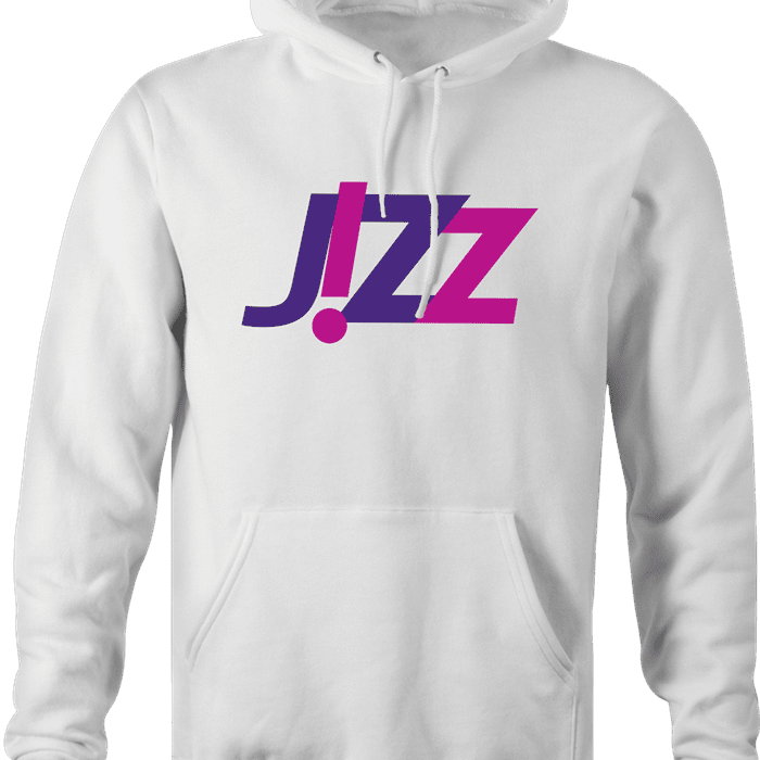 Funny Wizz Air sexy parody Jizz  white hoodie