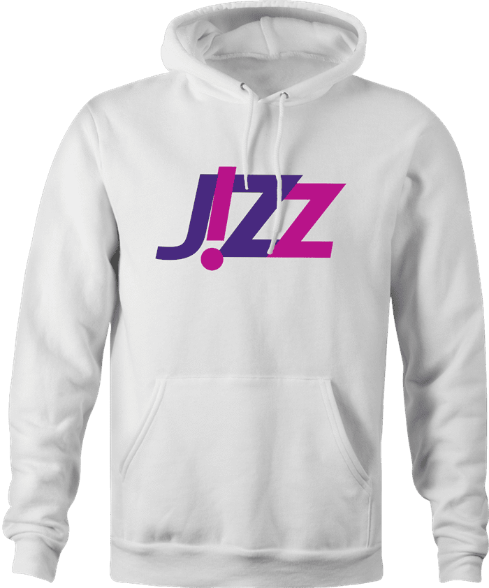 Funny Wizz Air sexy parody Jizz  white hoodie