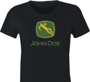 Funny John Doe John Deer Parody women's t-shirt