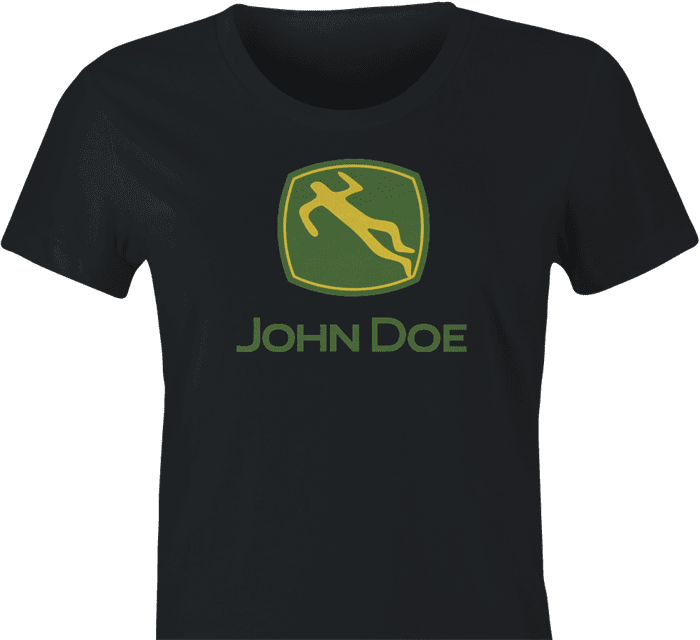 Funny John Doe John Deer Parody women's t-shirt