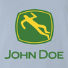 Funny John Doe John Deer Parody light blue t-shirt