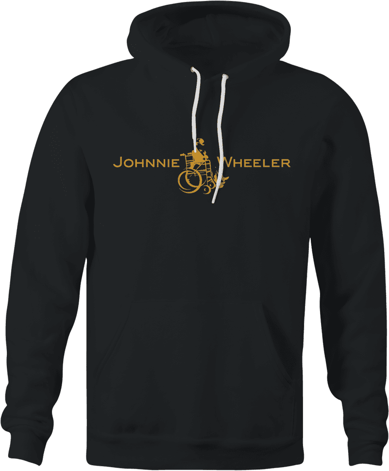 Funny Johnnie walker wheelchair parody black hoodie