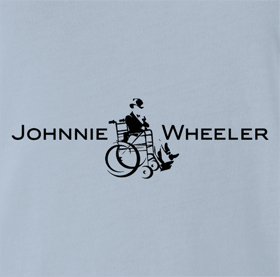 Funny Johnnie walker wheelchair parody light blue t-shirt 