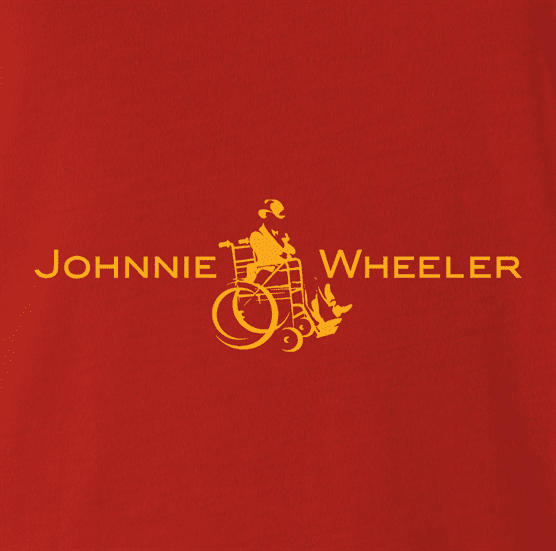 Funny Johnnie walker wheelchair parody red t-shirt
