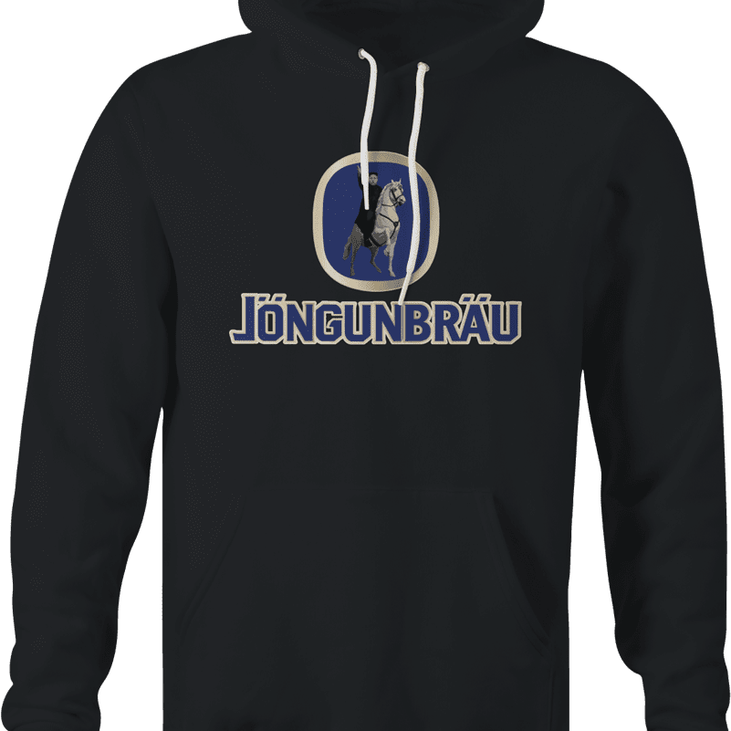 Funny north korea beer kim jong un lowenbrau women's hoodie