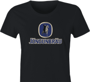 Funny north korea beer kim jong un lowenbrau women's t-shirt black 