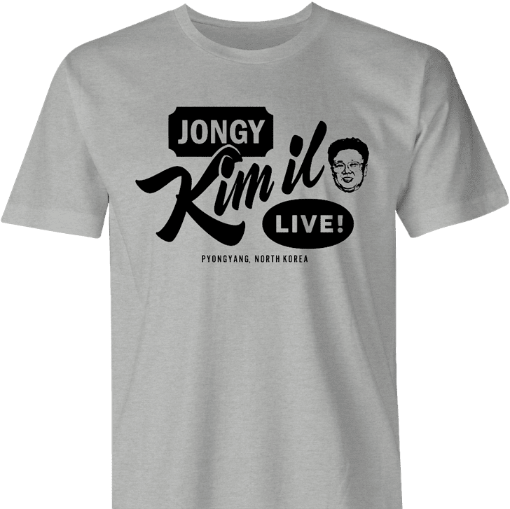 Funny North Korean Talk show kim jong il men's t-shirt ash 