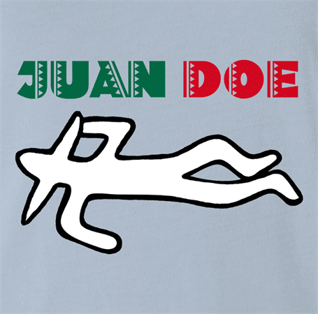 Funny Mexican Juan Doe light blue t-shirt