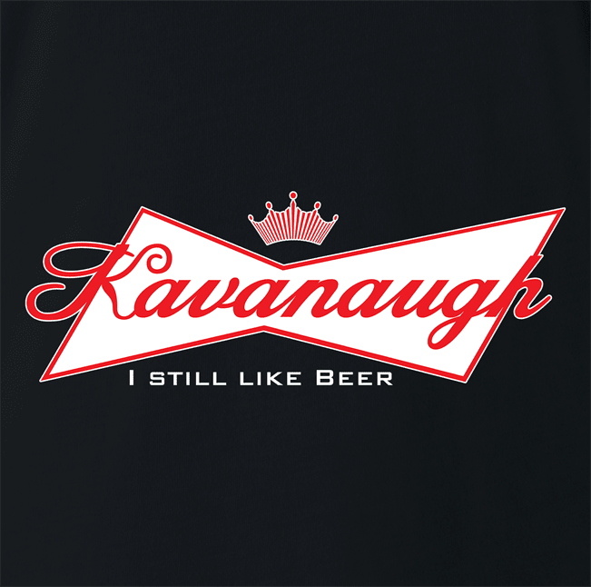funny Kavanaugh Budweiser and Budweiser Light Beer Parody - Jokers parody men's t-shirt black