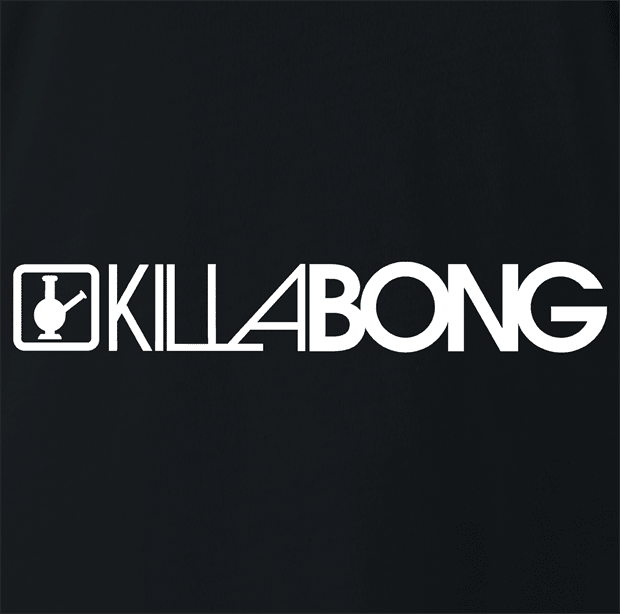 funny Killer Bong Weed Parody black t-shirt