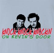 funny Home Alone Knocking On Kevins Door Parody Light Blue t-shirt