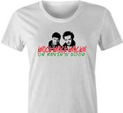 funny Home Alone Knocking On Kevins Door Parody white women's t-shirt