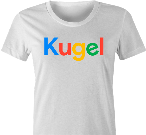 funny google jewish kugel women's white t-shirt