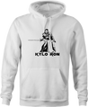 kylso ron swanson star wars white hoodie