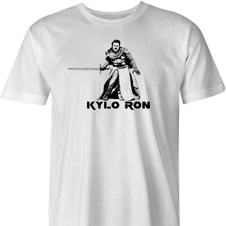 kylso ron swanson star wars ash grey t-shirt 