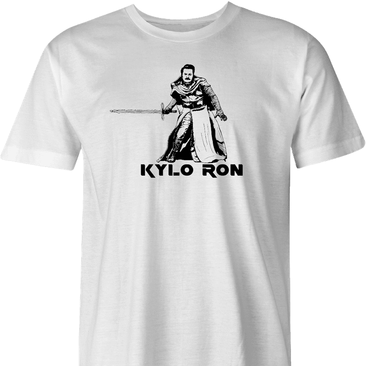 kylso ron swanson star wars ash grey t-shirt 