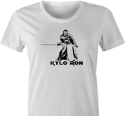 kylso ron swanson star wars women's t-shirt white 