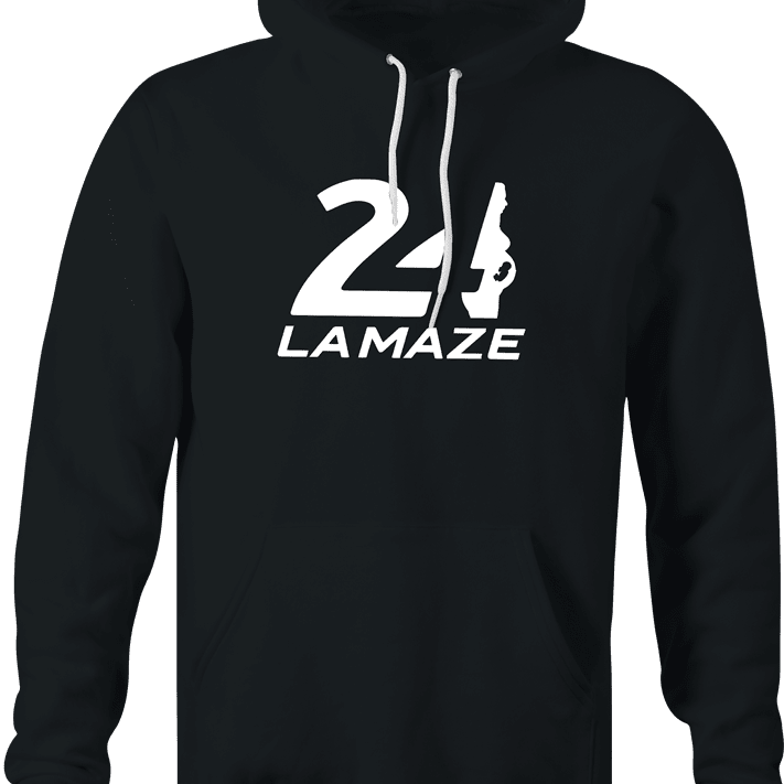 funny Lamaze breathing hoodie men's black 