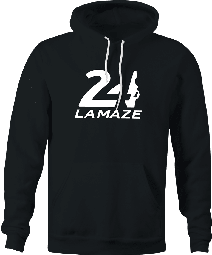 funny Lamaze breathing hoodie men's black 