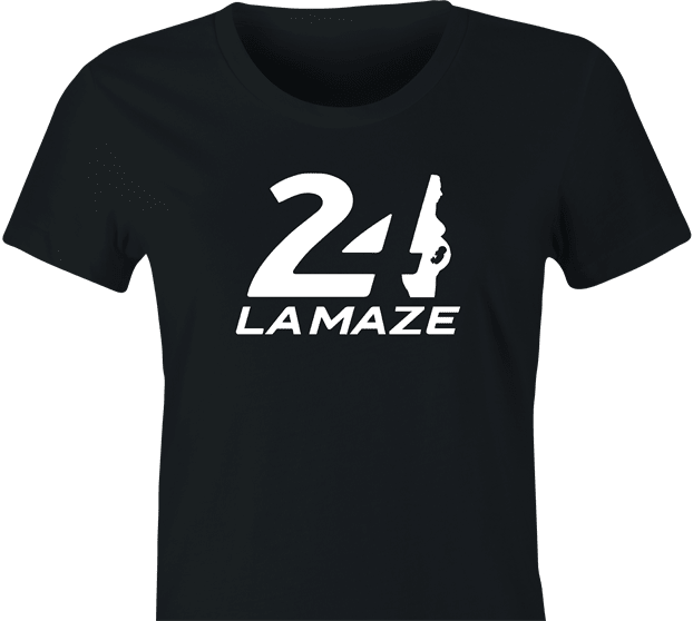 funny Lamaze breathing t-shirt women's black k