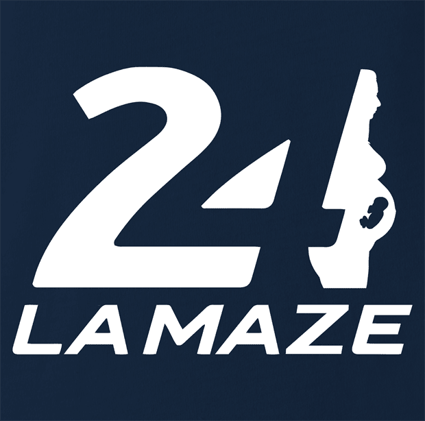 funny Lamaze breathing t-shirt men's navy blue