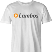 Funny BTC bitcoin lamborghiniwhite men's t-shirt 