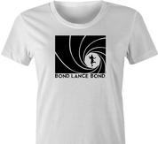 Funny James Bond Gay parody t-shirt white women's