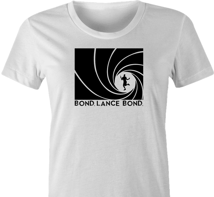 Funny James Bond Gay parody t-shirt white women's