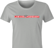 funny land acknowledgement monopoly t-shirt women's grey