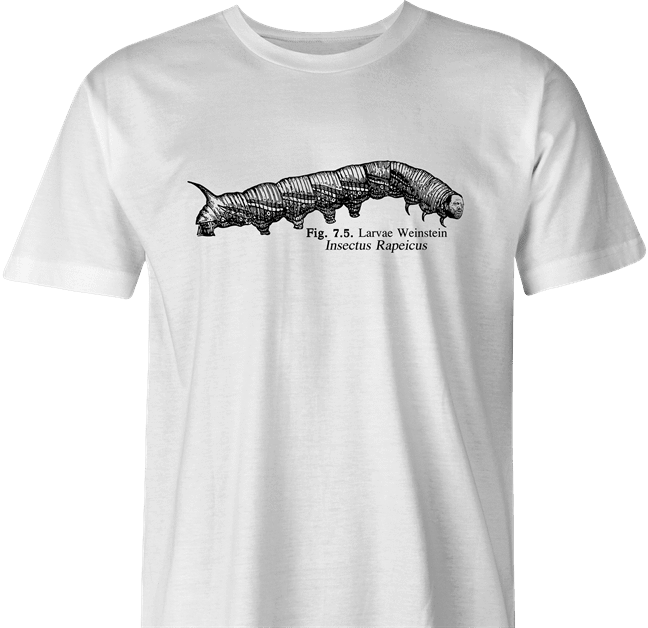 Funny Harvey Weinstein Maggot Parody white men's t-shirt